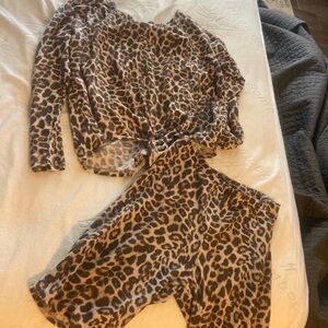 Cheetah two-piece set
